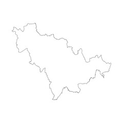 Jilin province blank outline map