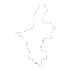 Obraz premium Ningxia Hui province blank outline map