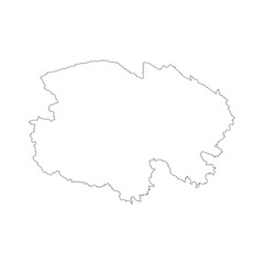Qinghai province blank outline map
