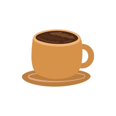 Coffee vector illustration on white background. Breakfast coffee and delicious drinks.