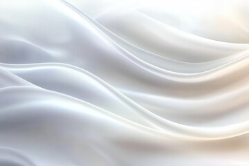 Naklejka premium Elegant Smooth White Silk Drape Background with Soft Light and Gentle Curves