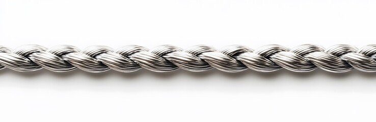 Braided metallic cord abstract design element