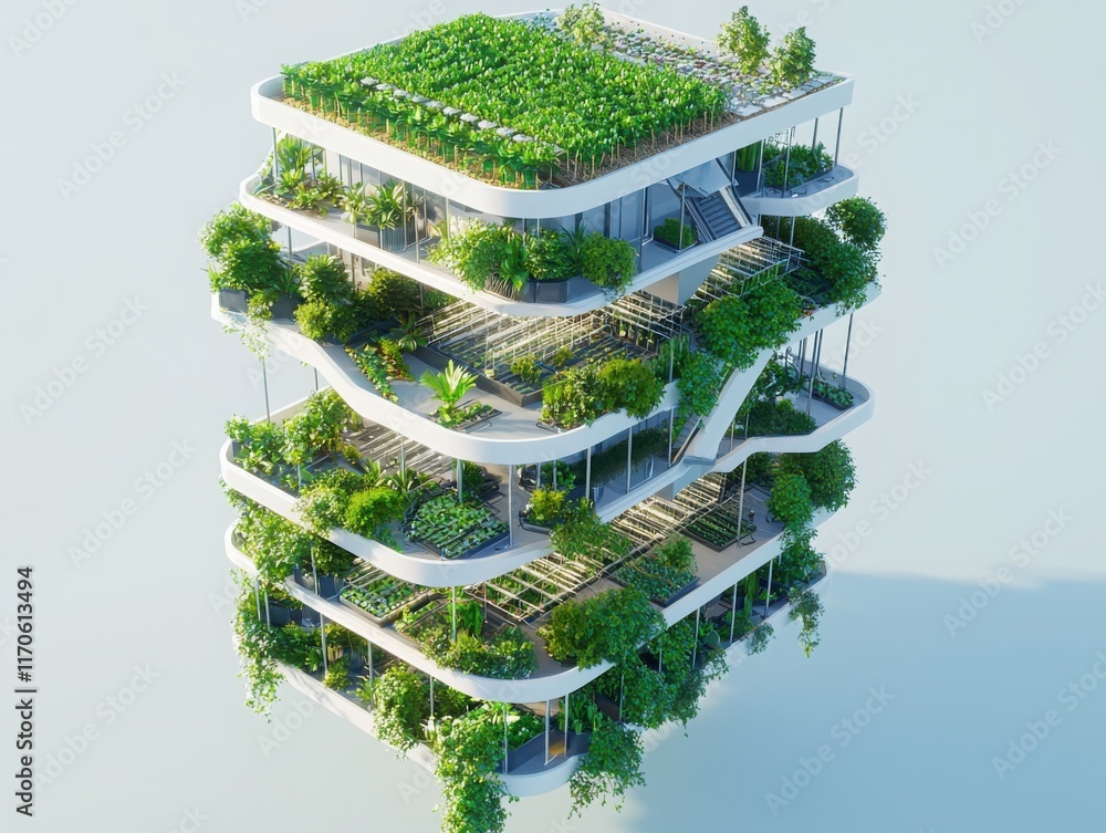 Poster automated vertical farming systems revolutionize agriculture urban environment data analytics modern