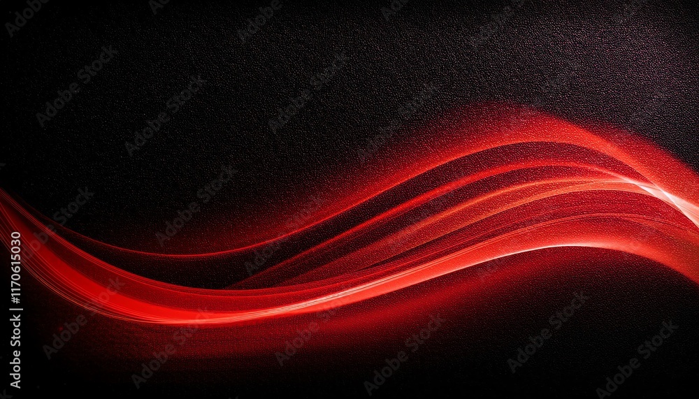 Poster abstract red waves on a dark background create a dynamic and energetic visual, suggesting movement a