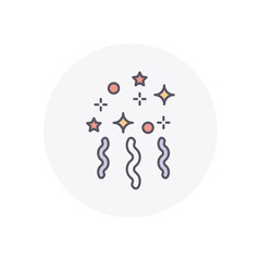 Confetti  vector icon stock illustration