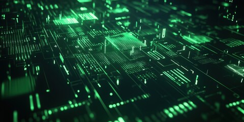 Green Data Stream Visualizing Advanced Technology