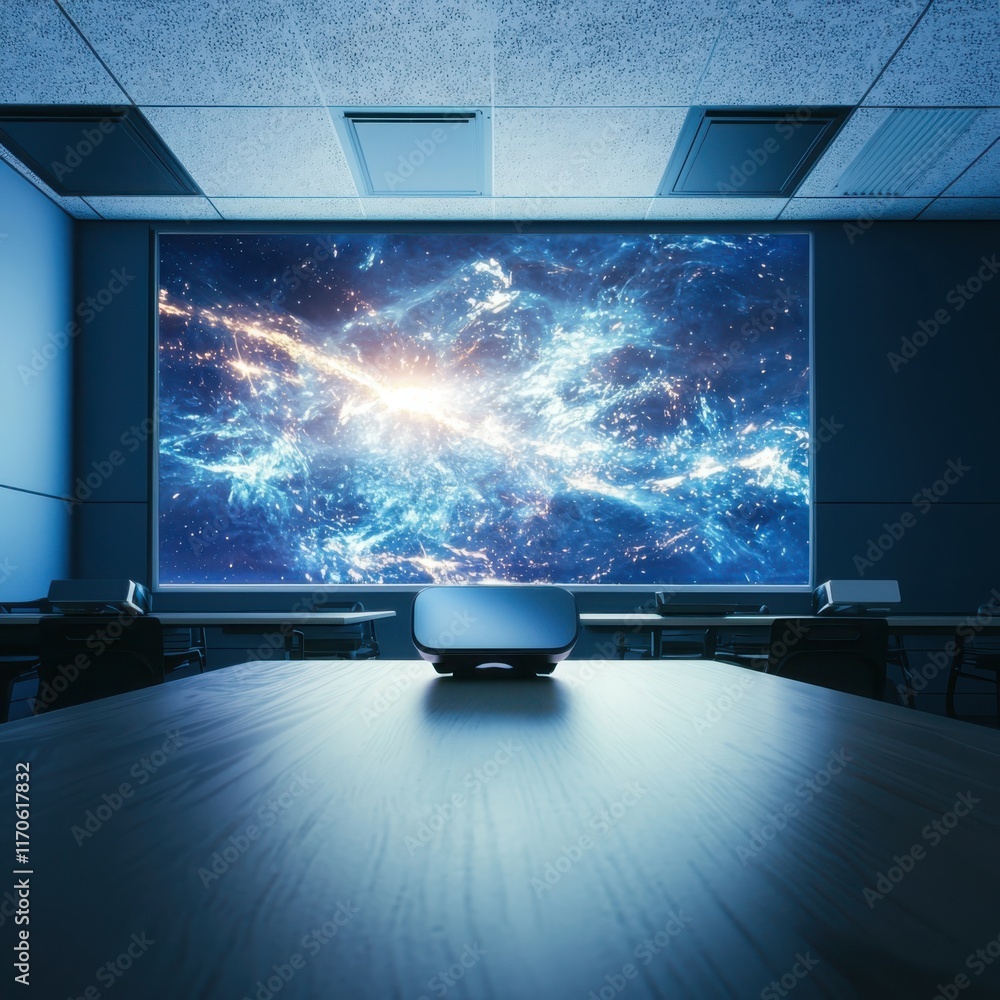 Poster interactive virtual reality experiments in physics class focused on relativity high-tech classroom e