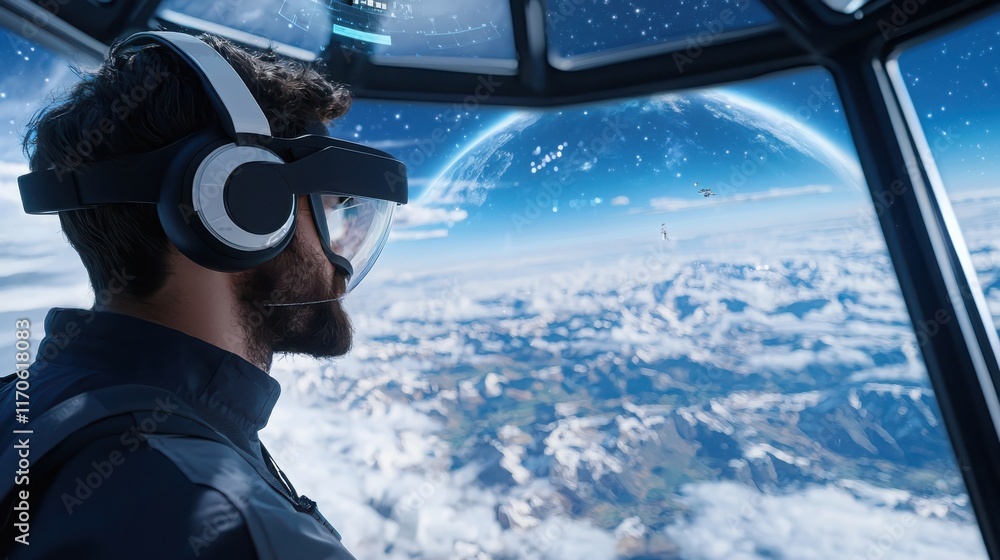 Aufkleber vr astronomy class exploring black holes virtual cosmic environments interactive models immersive le