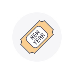 Ticket  vector icon stock illustration