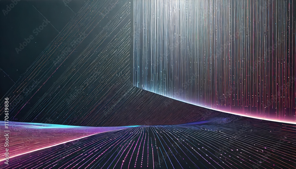 Poster futuristic cyberpunk line background with dynamic light effects a stunning visual experience of neon