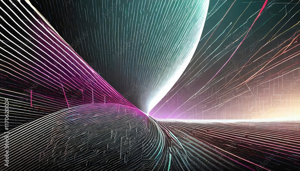 Aufkleber futuristic cyberpunk background with dynamic light effects a stunning visual representation of advan