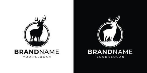 Deer Logo vector, very suitable for products or services related to nature, such as nature tourism, hunters, and many others.