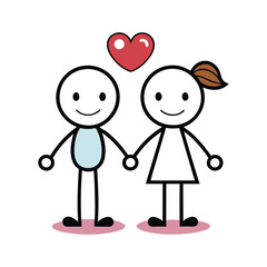 child couple with heart