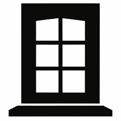 IDE Window Black Silhouette Vector Art