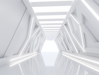 Obraz premium Corporate Futurism: Clean Minimalist Design with Dynamic Lighting