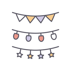 Garland vector icon stock illustration