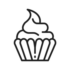 Cupcake icon vector image. Suitable for mobile apps, web apps and print media.