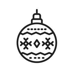 Obraz premium Christmas Ball icon vector image. Suitable for mobile apps, web apps and print media.