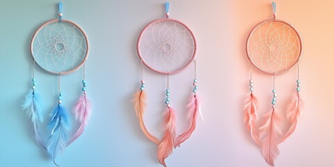 Dreamcatcher Trio in Soft Pastel Colors