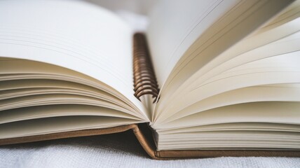 Obraz premium Stunning Macro Shot of a Blank White Notebook - High Quality Image