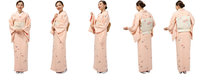 和服-着物-女性の立ち姿