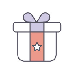 Gift  vector icon stock illustration