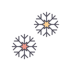 Snowflake  vector icon stock illustration