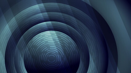 Naklejka premium Dark blue round abstract futuristic tech background