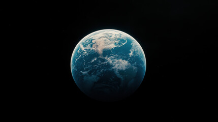 Stunning view of planet Earth from space with detailed continents and oceans