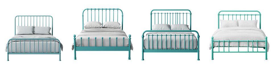 Stylish and Minimalist Metal Bed Frames in Cozy and Contemporary Bedroom Interiors for Relaxation and Comfort