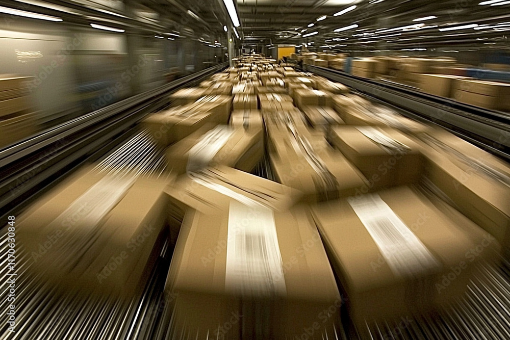 Poster efficient parcel sorting on conveyor