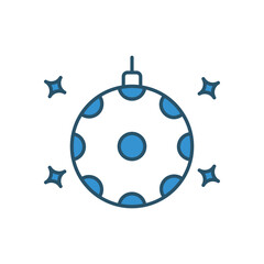Disco Ball vector icon stock illustration