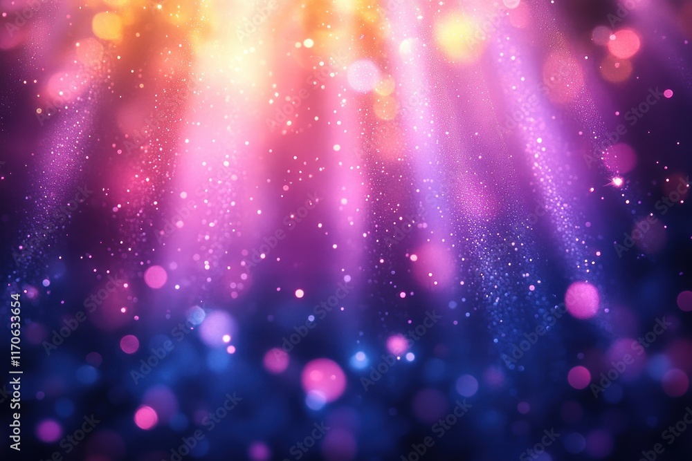 Poster dreamy bokeh pastel background with light rays and texture