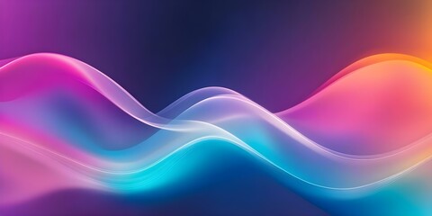 Abstract waves of vibrant colors in shades of pink, blue, and purple, creating a dynamic and fluid visual effect. Concept Abstract Waves, Vibrant Colors, Fluid Visual Effect, Shades of Pink