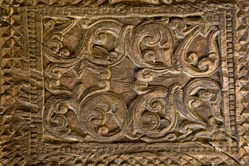 Embekka Devalaya Wood Carving Temple Kandy Sri Lanka