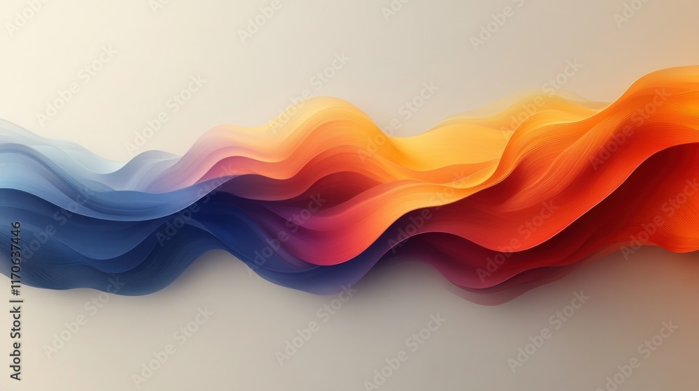 Poster Colorful Gradient Minimalist App Icon on Gray Background with Rounded Square Design