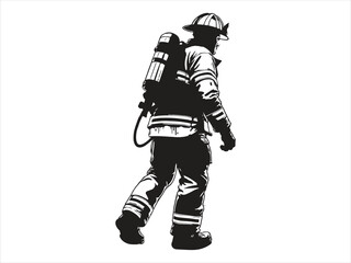 Fototapeta premium Firefighter man vector design 