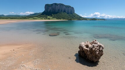 Crystal Clear Waters by Scenic Rocky Shore