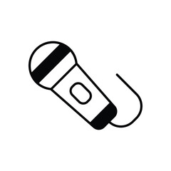 Microphone  vector icon stock illustration