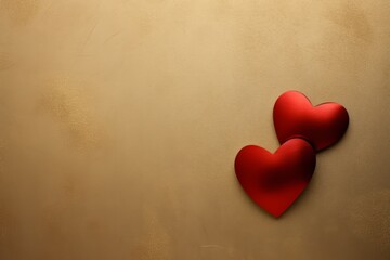 Fototapeta premium Heart shapes on a subtle textured background representing love and affection for special occasions