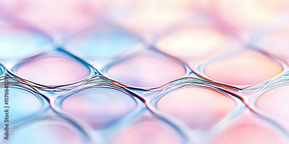 Poster a close-up view of colorful bubbles or water droplets, creating a visually appealing pattern and sof
