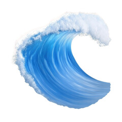 Dynamic ocean wave with vibrant blue colors and foam