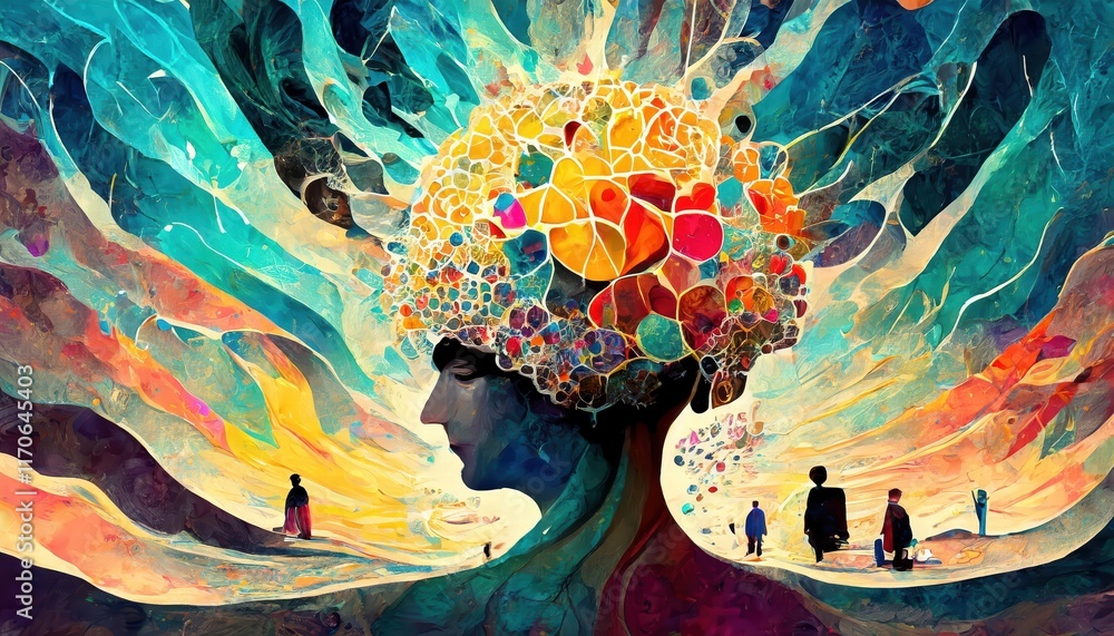 Poster annual collective mind a journey through the exploding mind and inner world an artistic exploration 