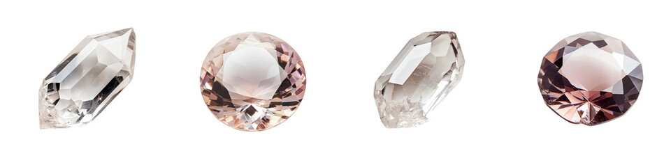 Assorted collection of shimmering sparkling gemstones and crystals with brilliant facets and reflective surfaces  gems in various shapes colors and styles for luxury fashion and decor