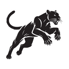Stylish panther silhouette for versatile media designs - Panther illustration - minimallest panther vector
