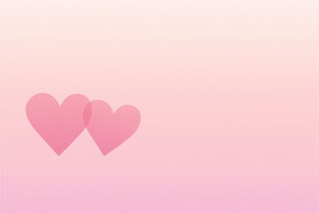 Hearts in soft pastel background create a serene atmosphere of love and affection