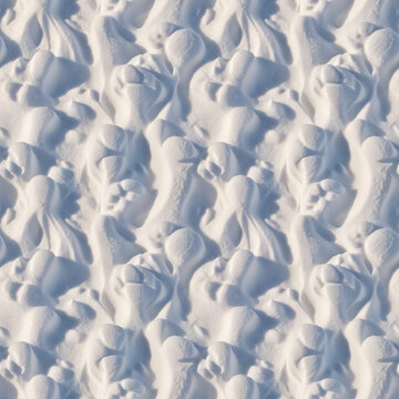 Seamless Snowy Winter Pattern Background