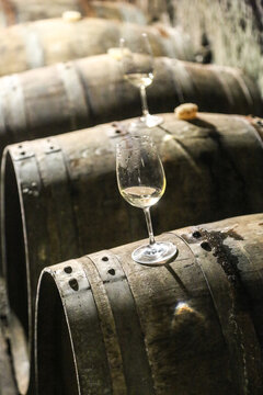 Wineglass in the cellar