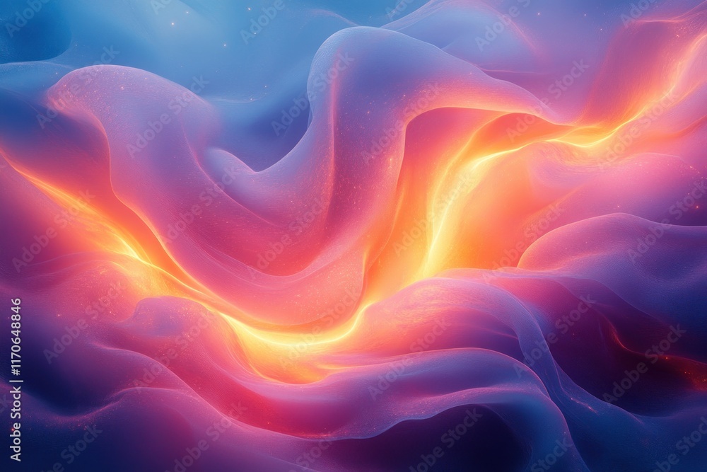 Poster colorful and playful abstract background with swirling shapes
