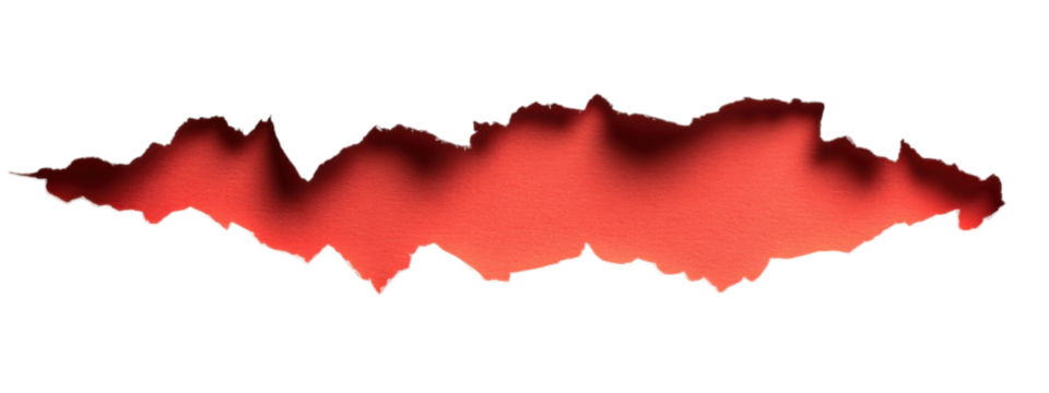 Torn Light Gray Paper with Vibrant Red Sheet, minimalist design, striking contrast, centered for text placement, modern aesthetic.